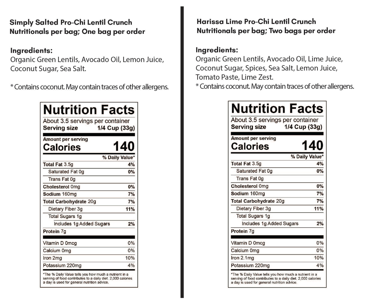 Lentil Crunch, Variety Pack, Protein Topper and Snack (Three Bags)